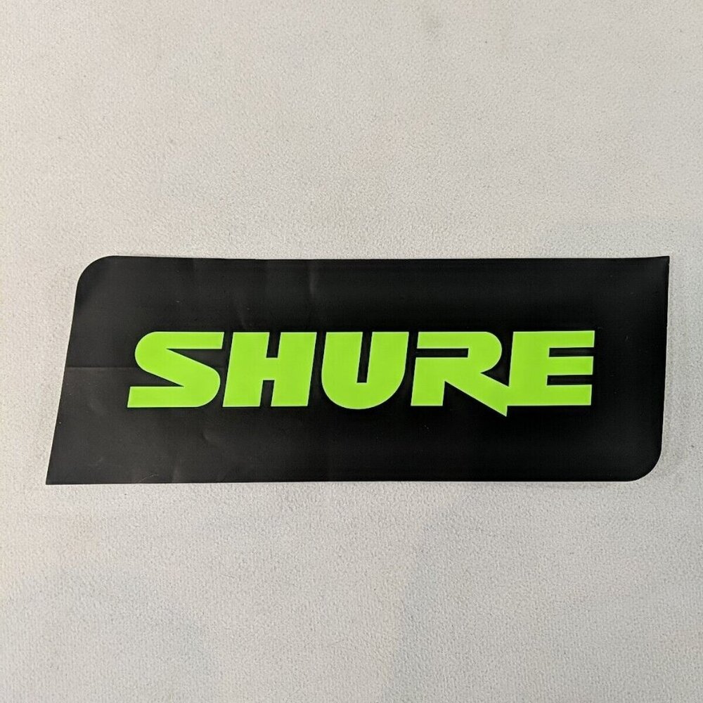 Shure Sticker 8x3 in Black Neon Green Microphones Bumper 330B41666